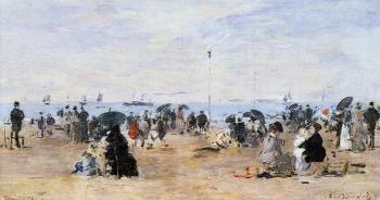 尤金 佈丹 Trouville, Beach Scene